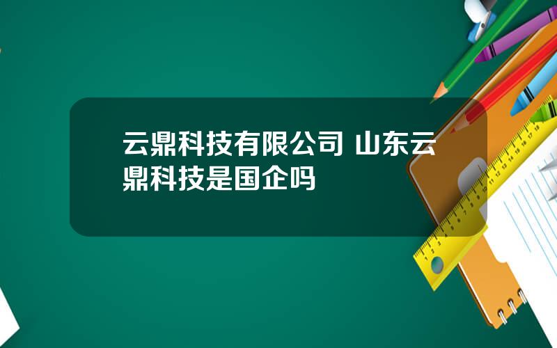 云鼎科技有限公司 山东云鼎科技是国企吗